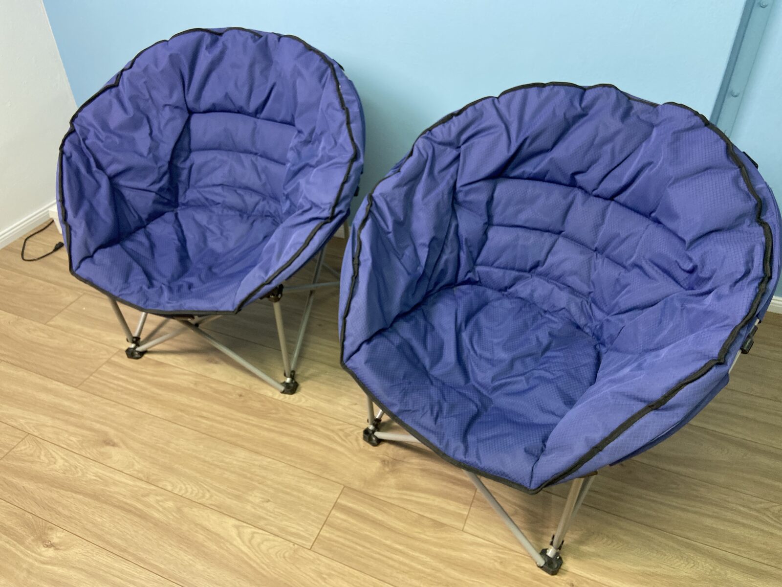 Fotele składane moon chair, 2 sztuki, fioletowo-niebieskie