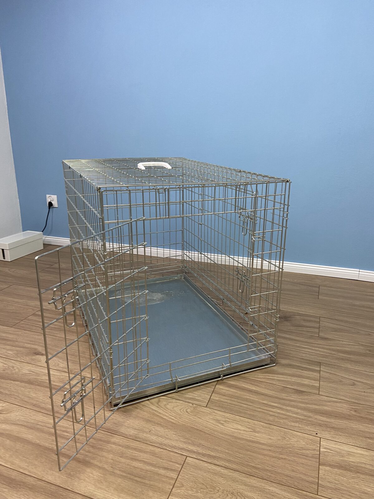 Klatka dla psa składana 92×63×74 cm, metalowa